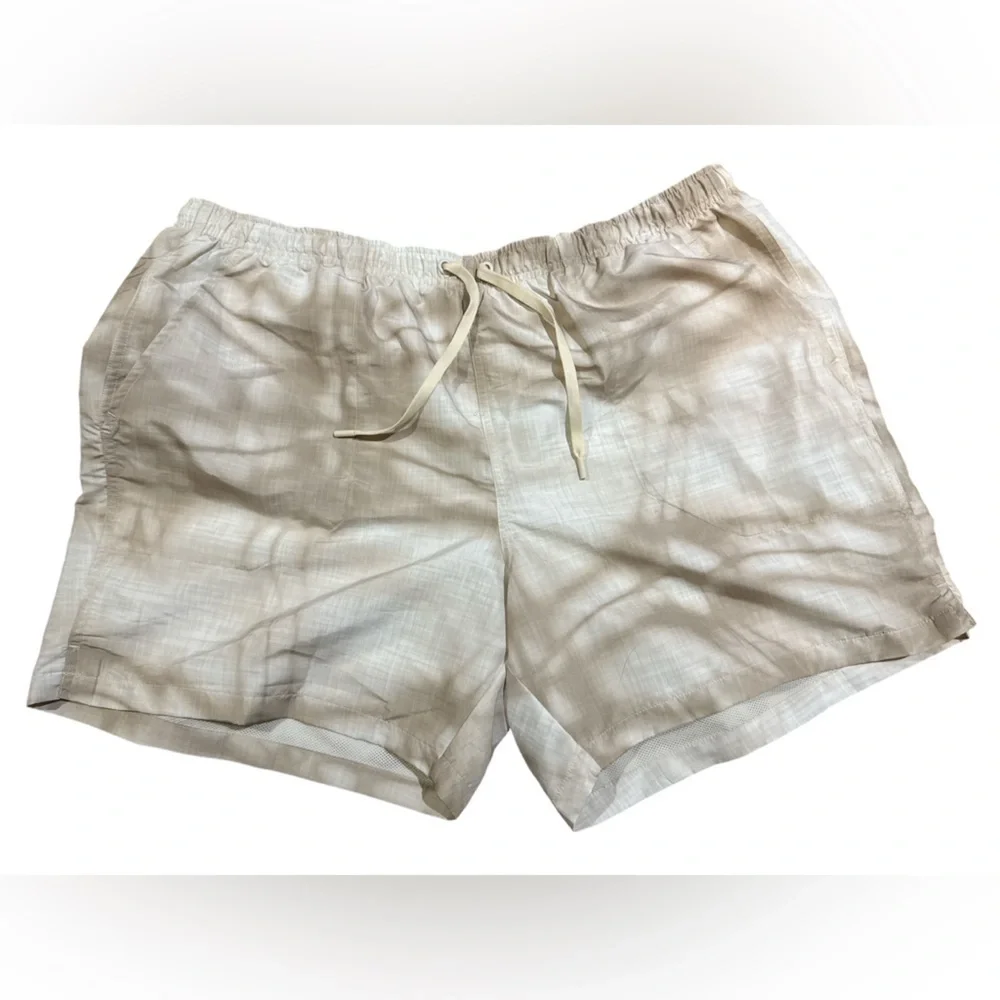 DSG Men’s 6” Rec Shorts Size XL Light Sand Tie Dye Swim Trunks Water Repellent
